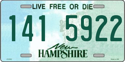 NH license plate 1415922