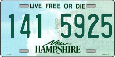 NH license plate 1415925