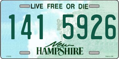NH license plate 1415926