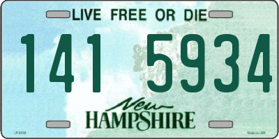NH license plate 1415934