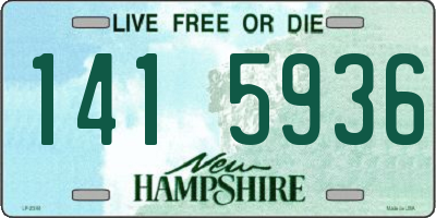 NH license plate 1415936