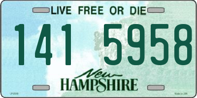 NH license plate 1415958