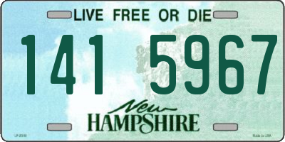 NH license plate 1415967