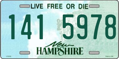NH license plate 1415978