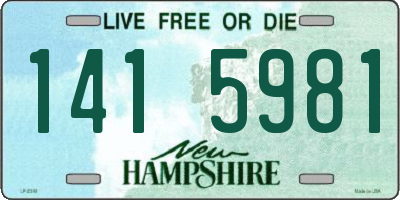 NH license plate 1415981