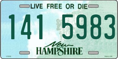 NH license plate 1415983