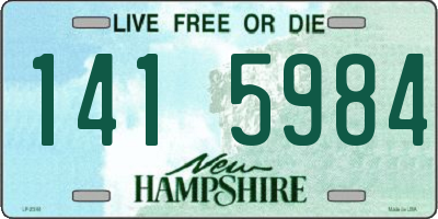 NH license plate 1415984
