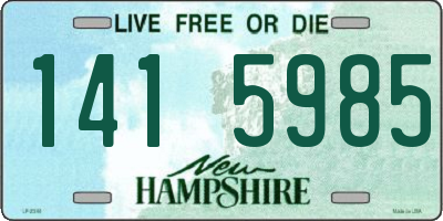 NH license plate 1415985