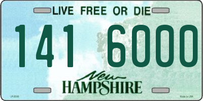 NH license plate 1416000