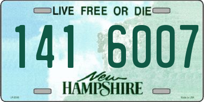 NH license plate 1416007