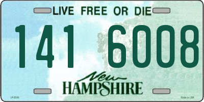 NH license plate 1416008