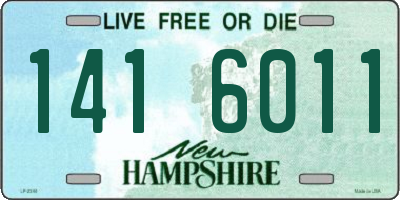 NH license plate 1416011