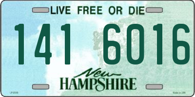 NH license plate 1416016