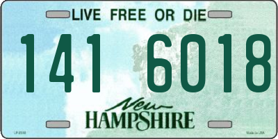 NH license plate 1416018