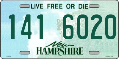 NH license plate 1416020