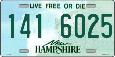 NH license plate 1416025
