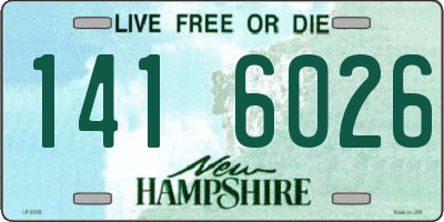 NH license plate 1416026