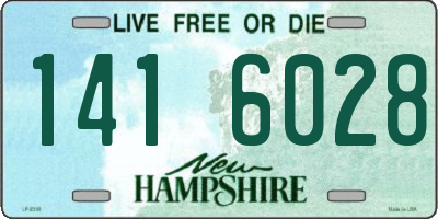 NH license plate 1416028