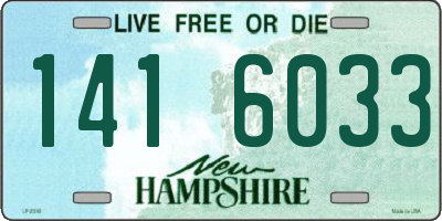 NH license plate 1416033
