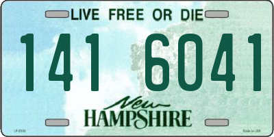 NH license plate 1416041
