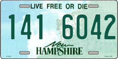 NH license plate 1416042