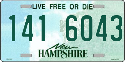 NH license plate 1416043
