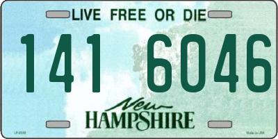 NH license plate 1416046