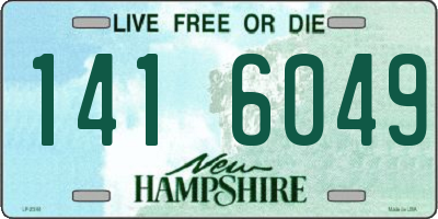 NH license plate 1416049