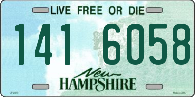 NH license plate 1416058