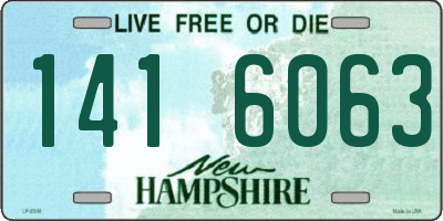 NH license plate 1416063