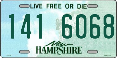 NH license plate 1416068