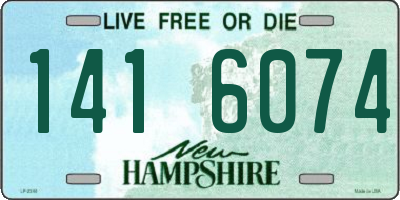 NH license plate 1416074