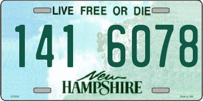 NH license plate 1416078
