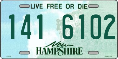 NH license plate 1416102