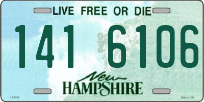 NH license plate 1416106