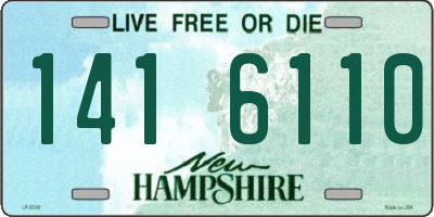 NH license plate 1416110