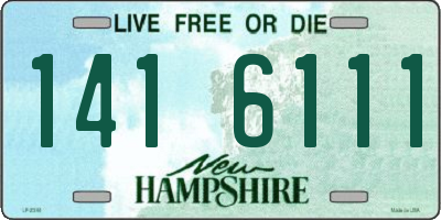 NH license plate 1416111