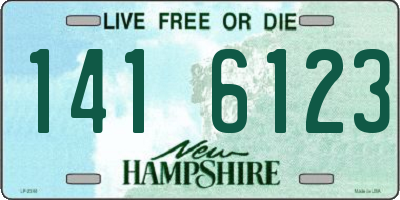 NH license plate 1416123