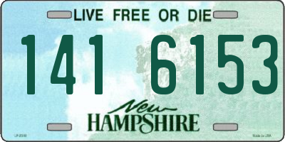 NH license plate 1416153