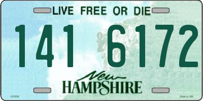 NH license plate 1416172