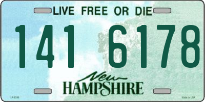 NH license plate 1416178