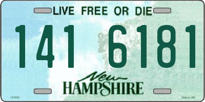 NH license plate 1416181