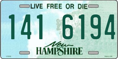 NH license plate 1416194