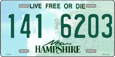 NH license plate 1416203