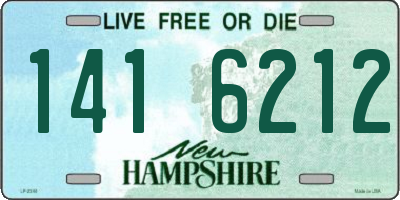 NH license plate 1416212