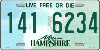 NH license plate 1416234