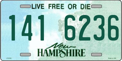 NH license plate 1416236