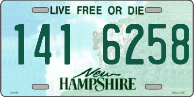 NH license plate 1416258