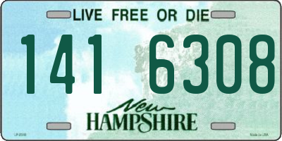 NH license plate 1416308