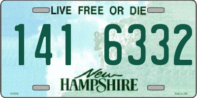 NH license plate 1416332